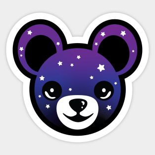 Starry Night Teddy Bear Sticker